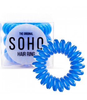 SOHO hair ring blå spiral hårelastikker