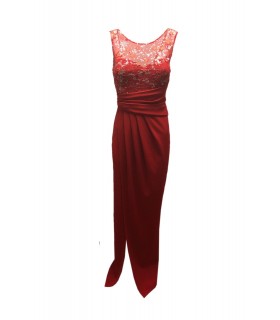 Long red dress with stars